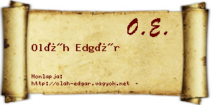 Oláh Edgár névjegykártya