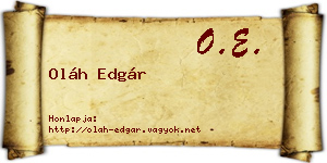 Oláh Edgár névjegykártya